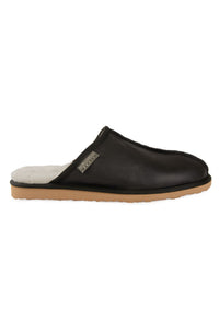 Genuine Leather Men's House Slippers 111031 Black