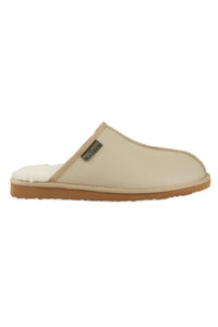 Genuine Leather Men's House Slippers 111031 Beige