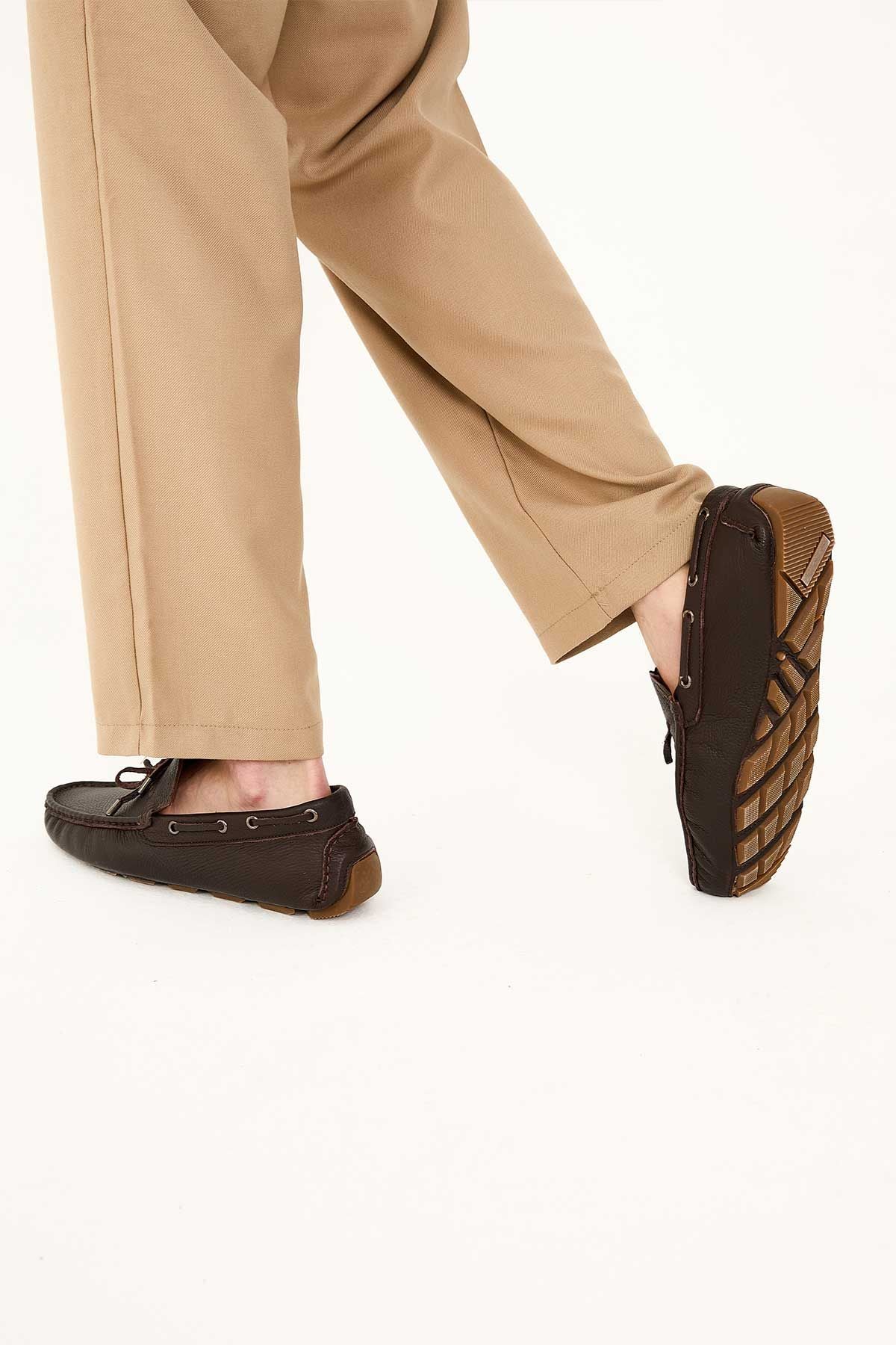 Hakiki Deri Erkek Loafer 500908 Kahve