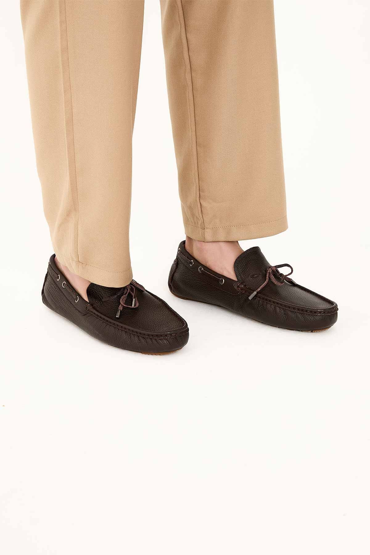 Hakiki Deri Erkek Loafer 500908 Kahve