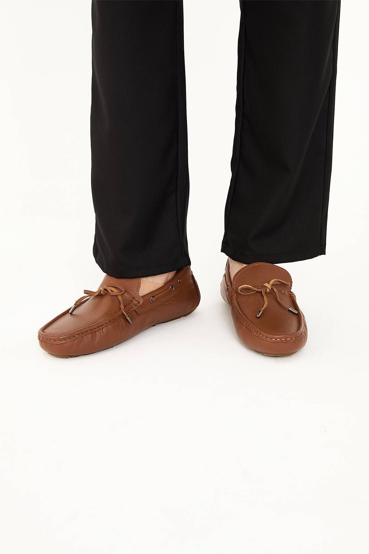 Hakiki Deri Erkek Loafer 500908 Taba