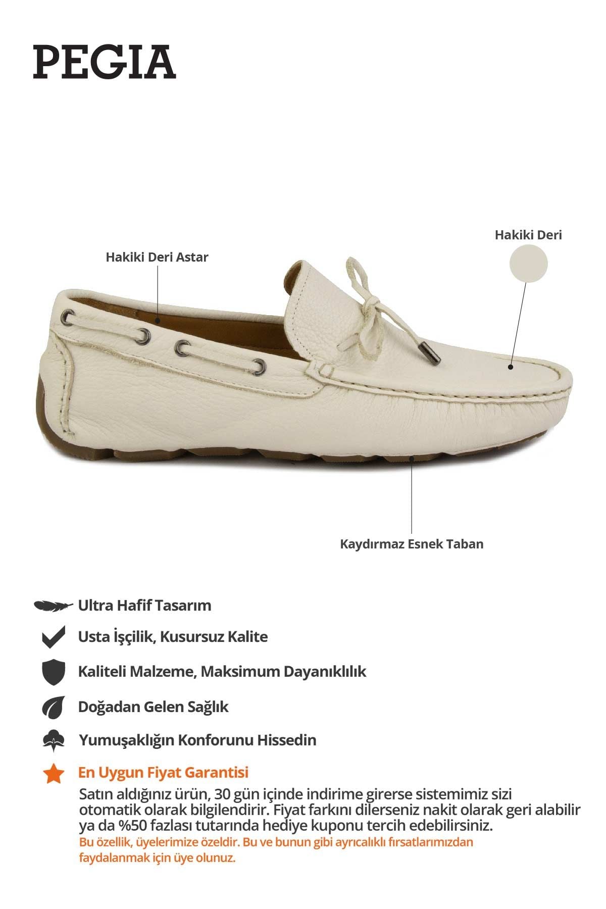 Hakiki Deri Erkek Loafer 500908 Bej