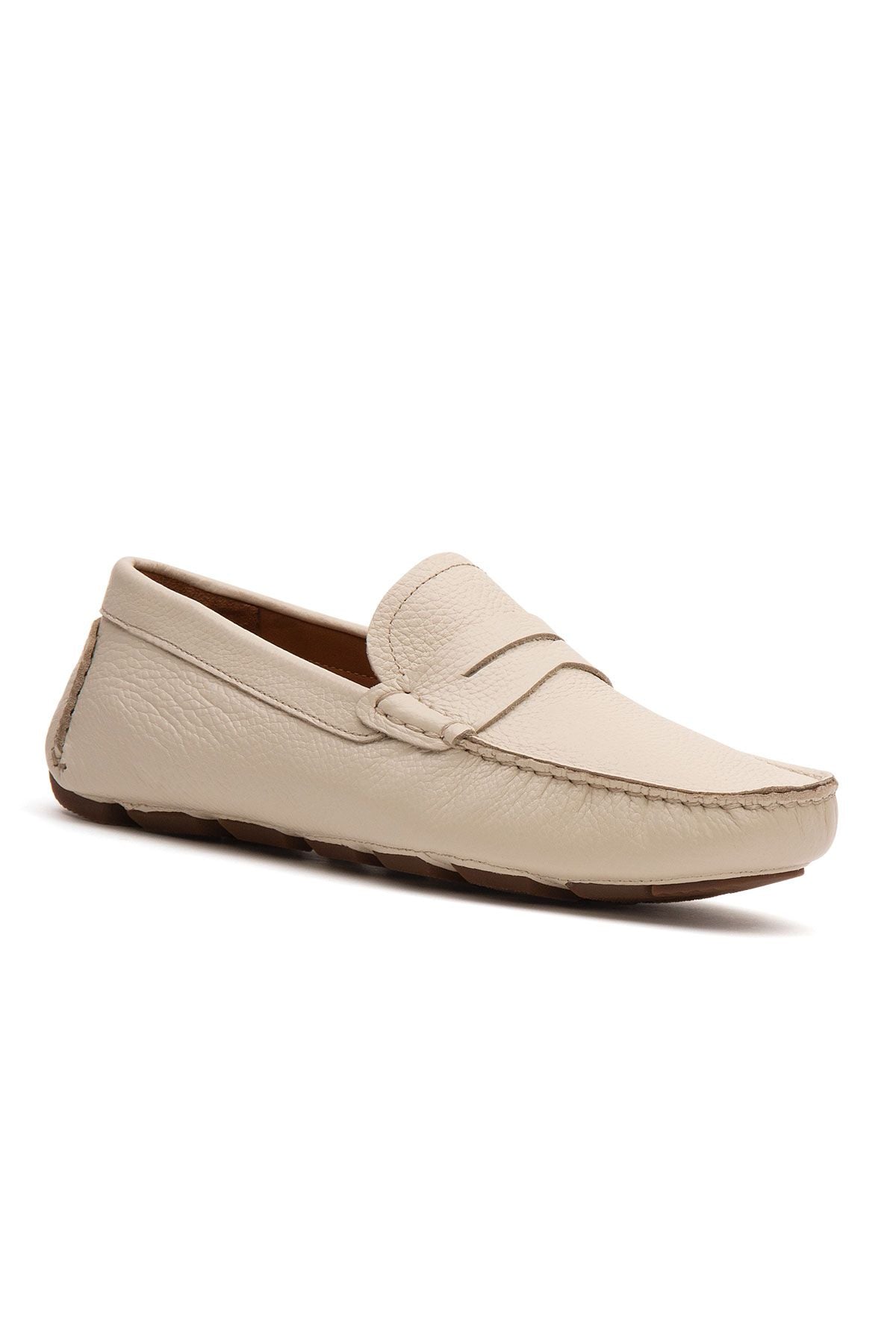 Hakiki Deri Erkek Loafer Ayakkabı 500906 Bej