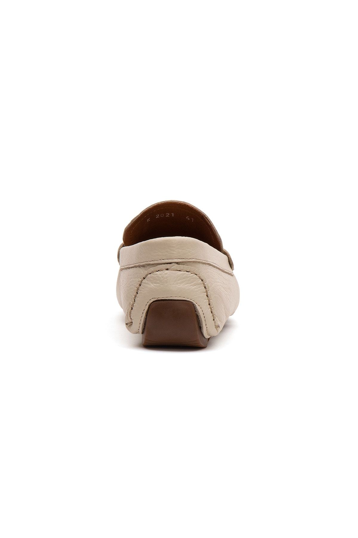 Hakiki Deri Erkek Loafer Ayakkabı 500906 Bej