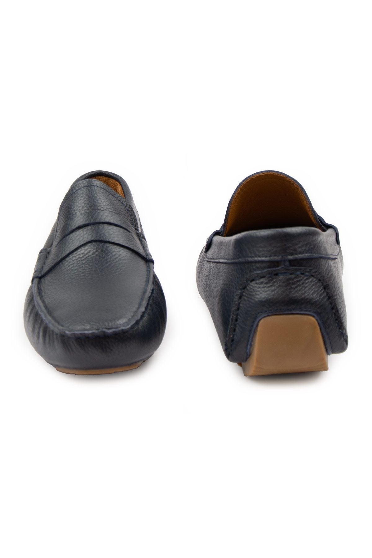 Hakiki Deri Erkek Loafer Ayakkabı 500906 Lacivert