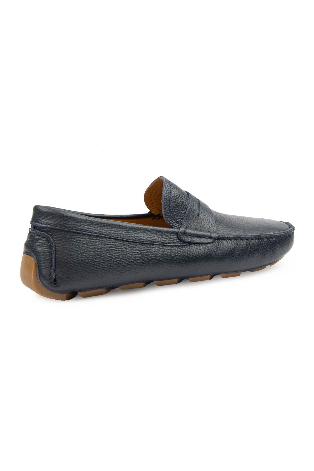 Hakiki Deri Erkek Loafer Ayakkabı 500906 Lacivert