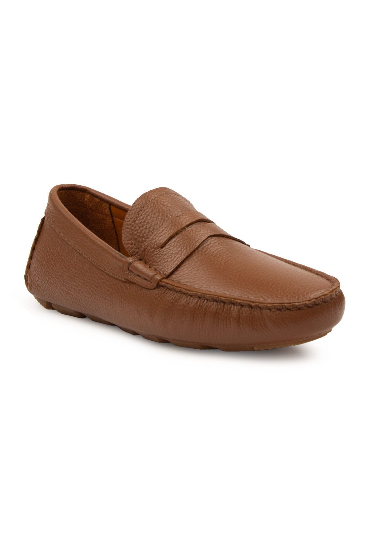 Hakiki Deri Erkek Loafer Ayakkabı 500906 Taba