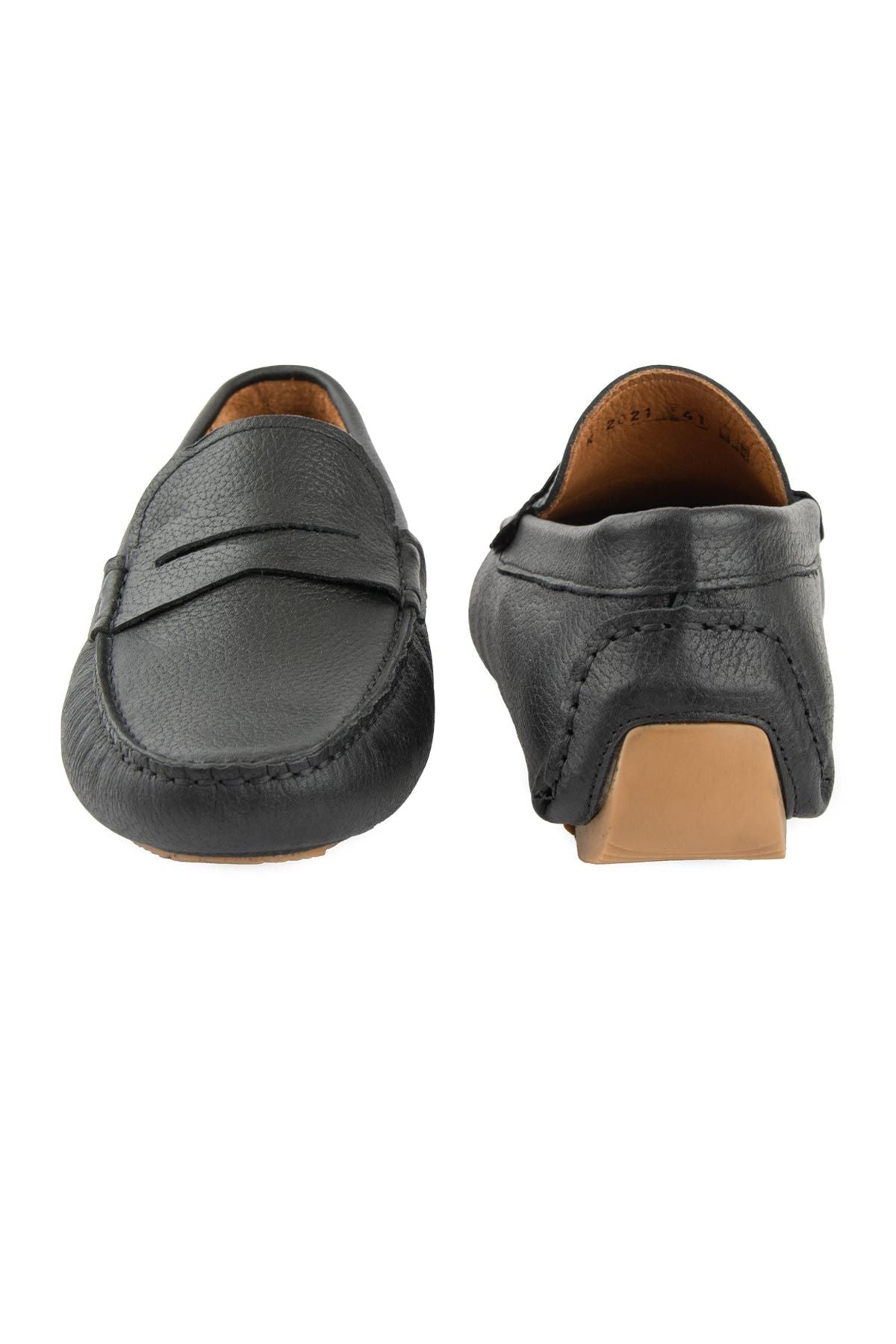 Hakiki Deri Erkek Loafer Ayakkabı 500906 Siyah
