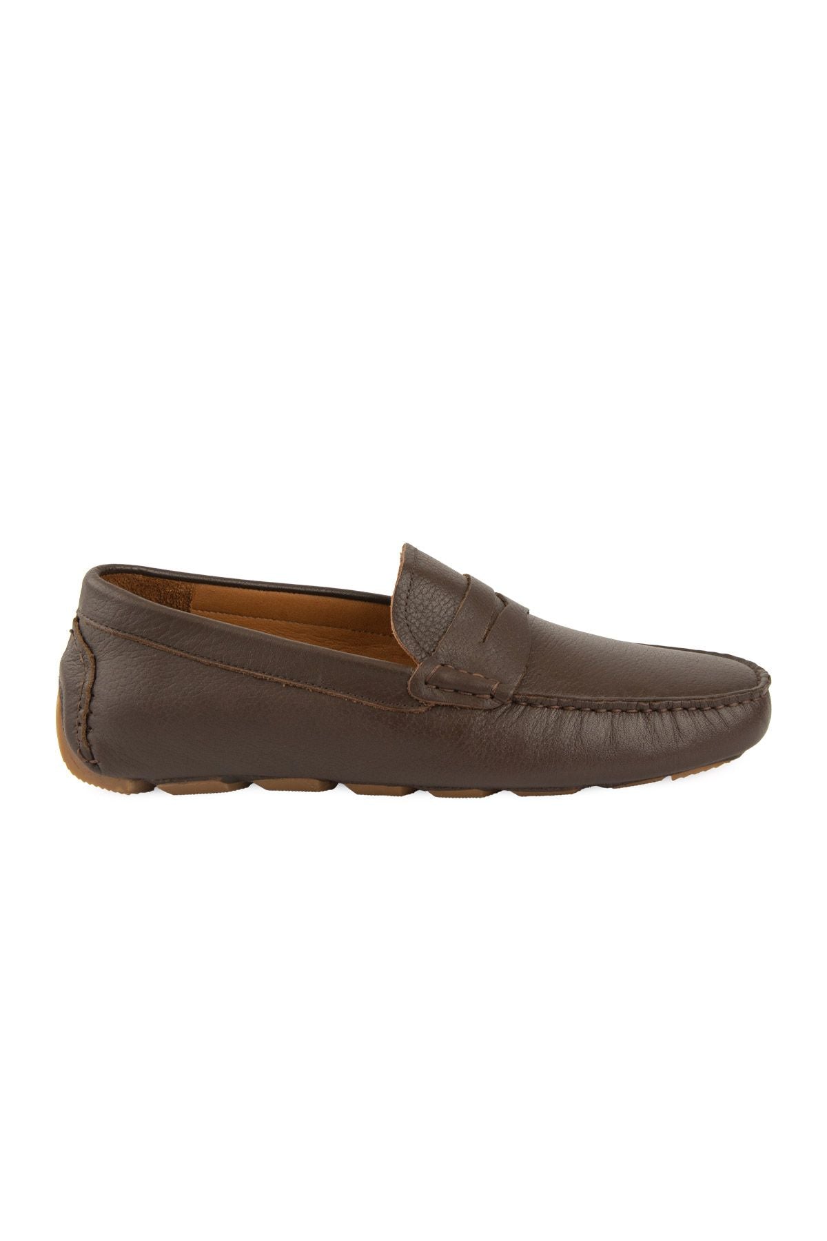 Hakiki Deri Erkek Loafer Ayakkabı 500906 Kahve