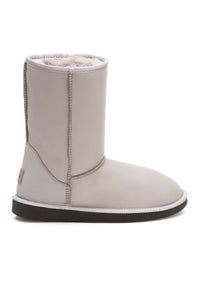 Women's Genuine Leather Shearling-lined Boot 191077 Gray