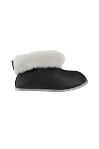 Genuine Leather Shearling-lined panduf 191211 Light Grey