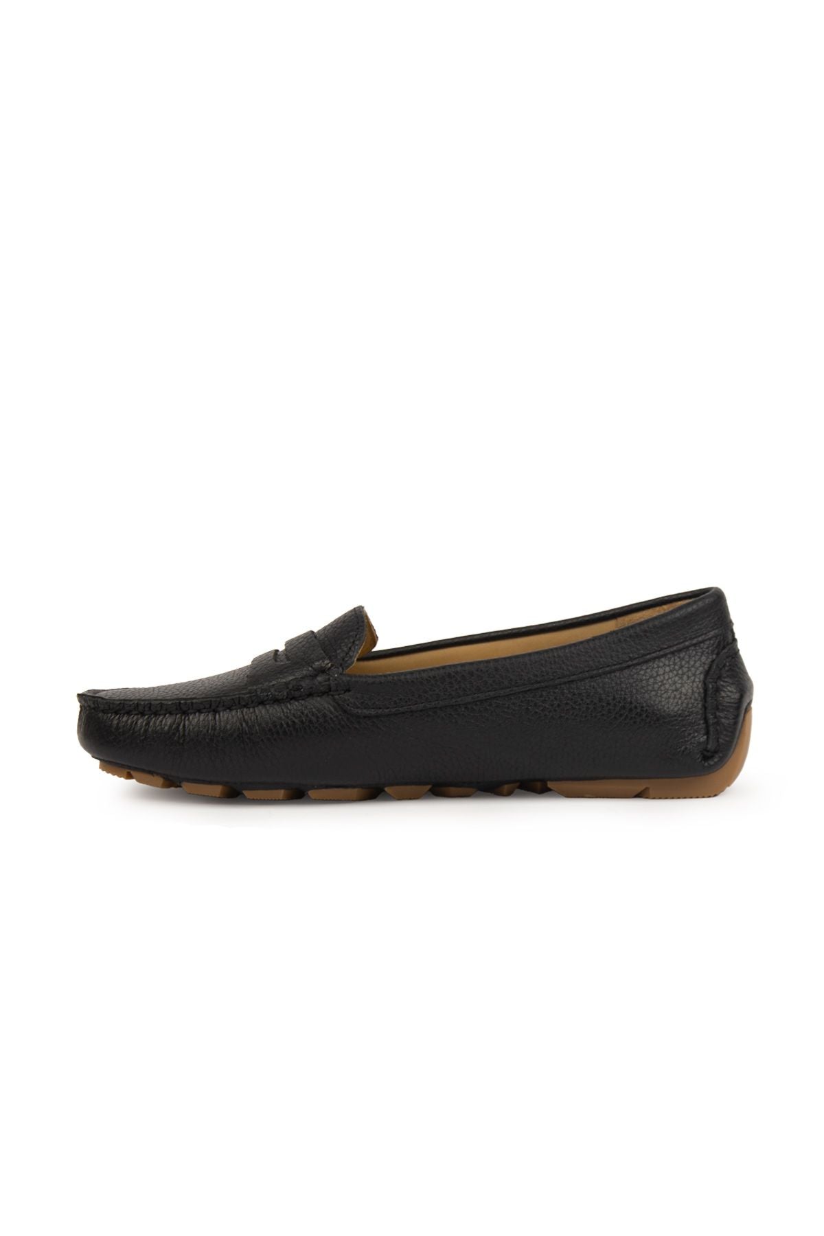 Hakiki Deri Kadın Loafer Ayakkabı 700901 Siyah