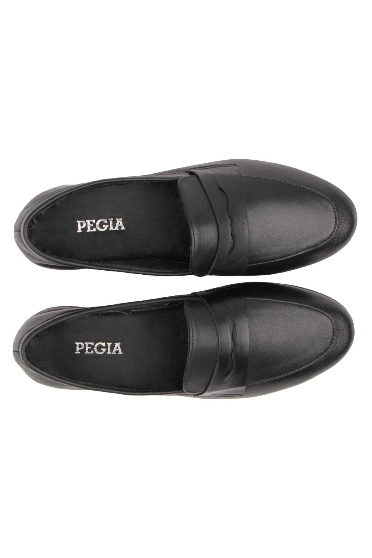 Hakiki Deri Kadın Loafer DG6043 Siyah