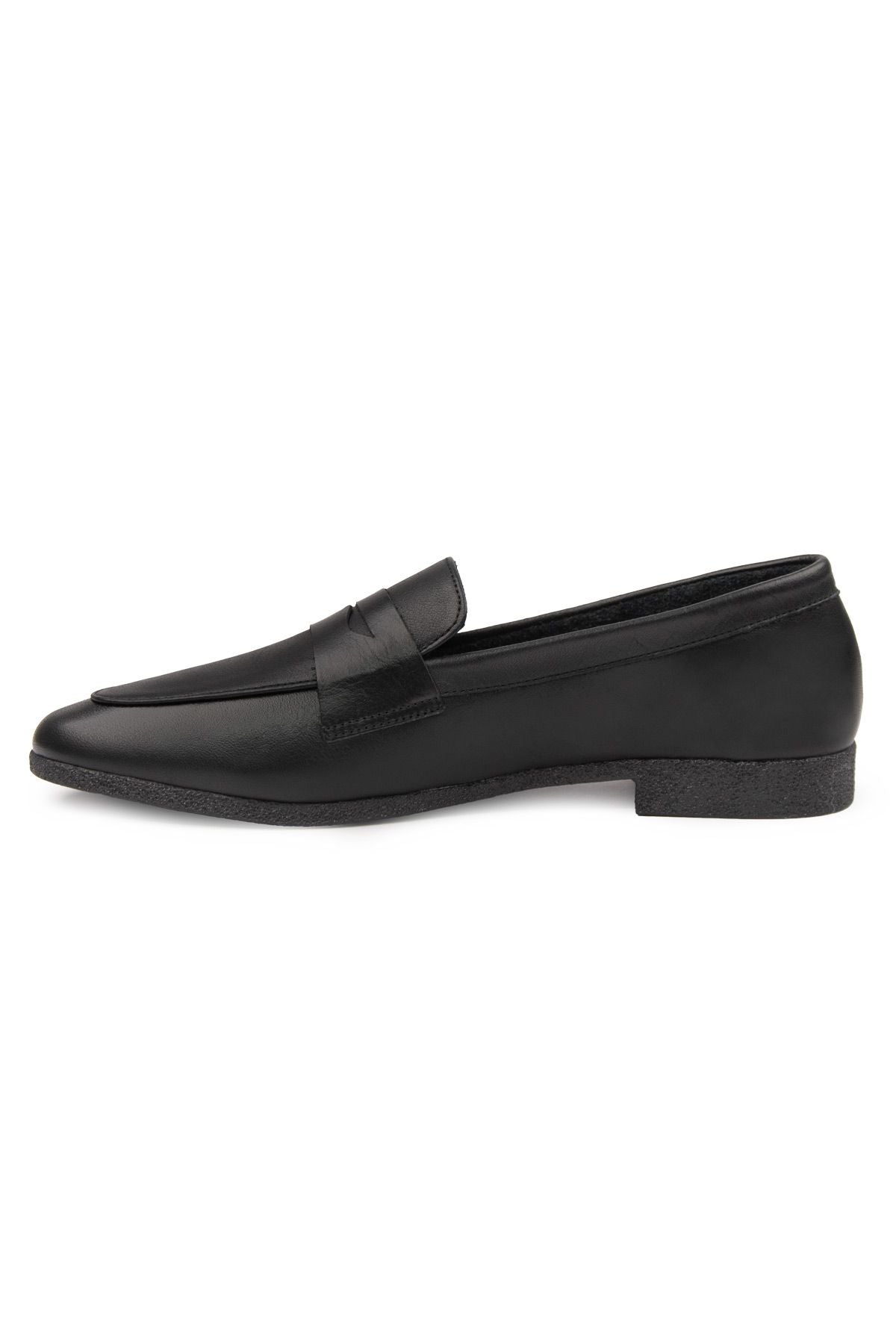 Hakiki Deri Kadın Loafer DG6043 Siyah
