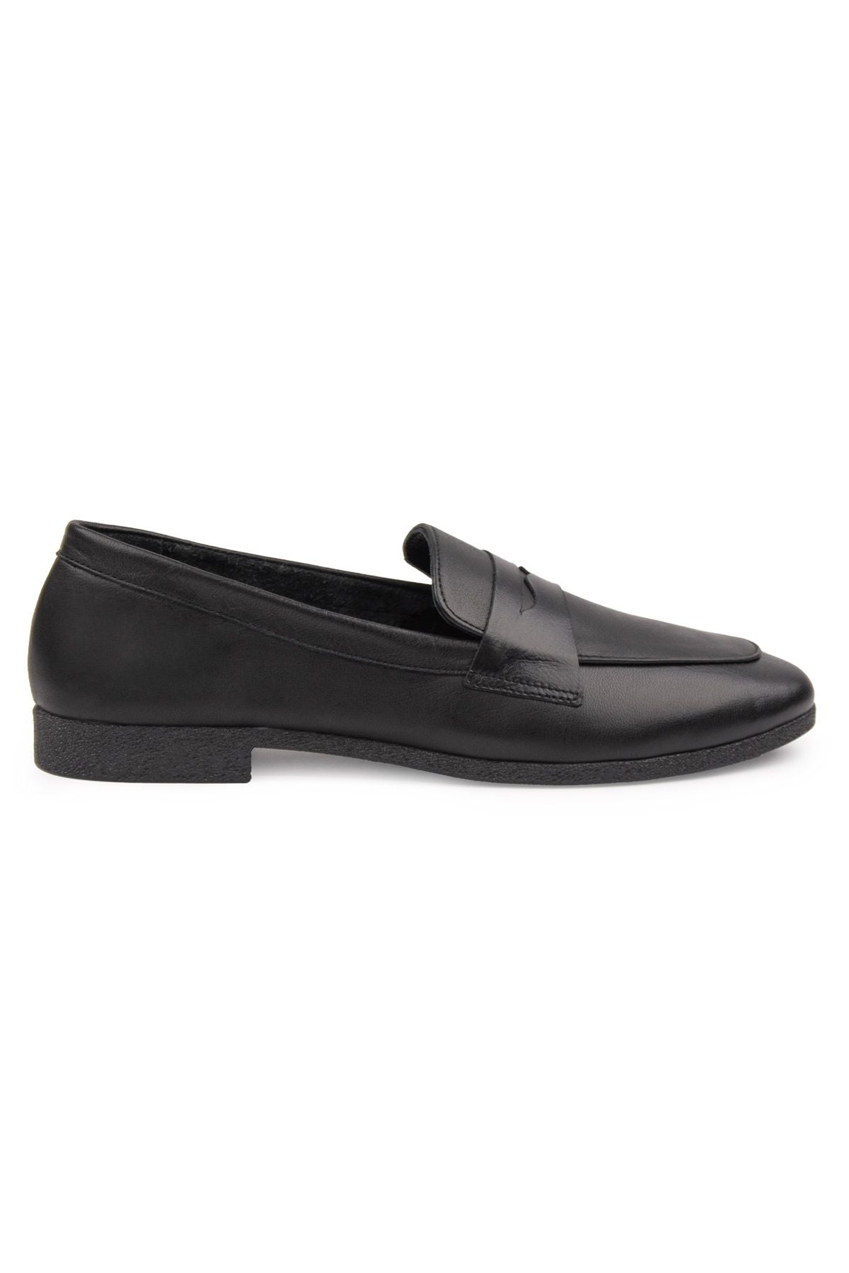 Hakiki Deri Kadın Loafer DG6043 Siyah