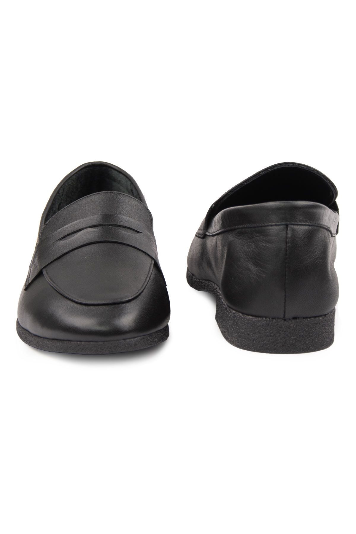 Hakiki Deri Kadın Loafer DG6043 Siyah