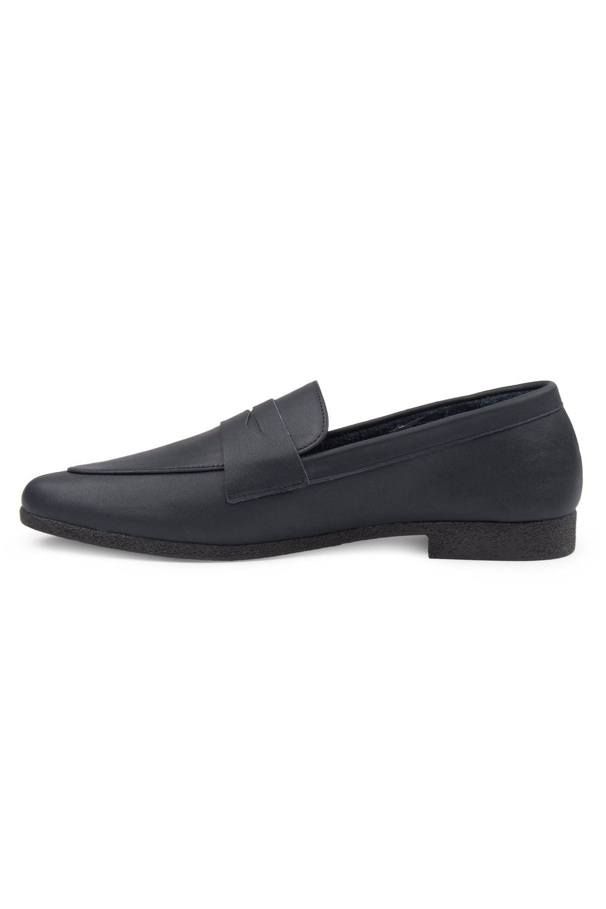 Hakiki Deri Kadın Loafer DG6043 Lacivert