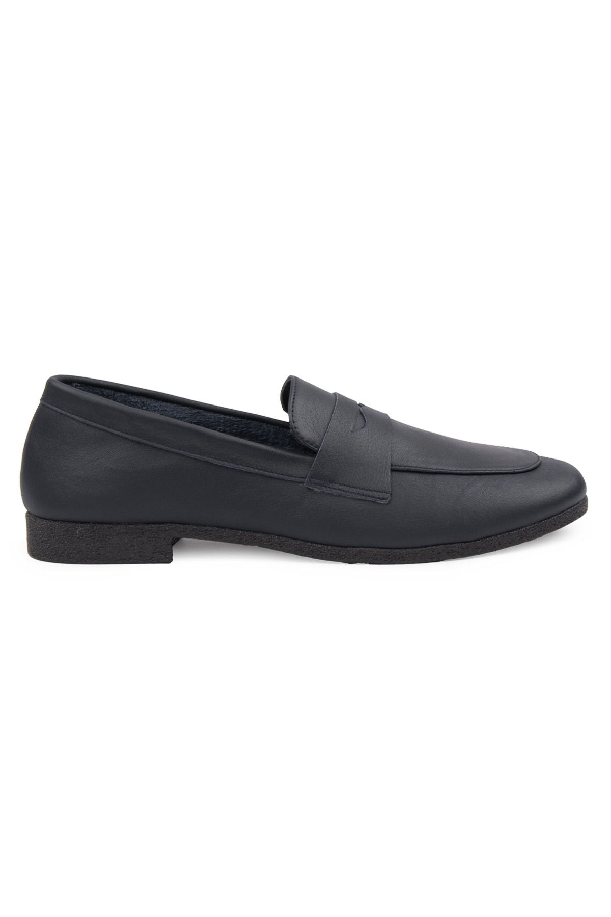 Hakiki Deri Kadın Loafer DG6043 Lacivert
