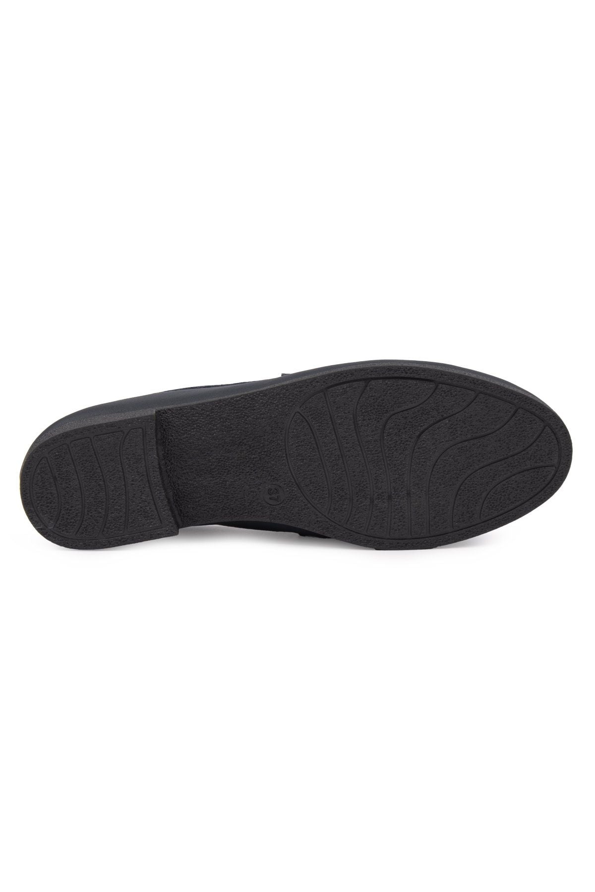 Hakiki Deri Kadın Loafer DG6043 Lacivert
