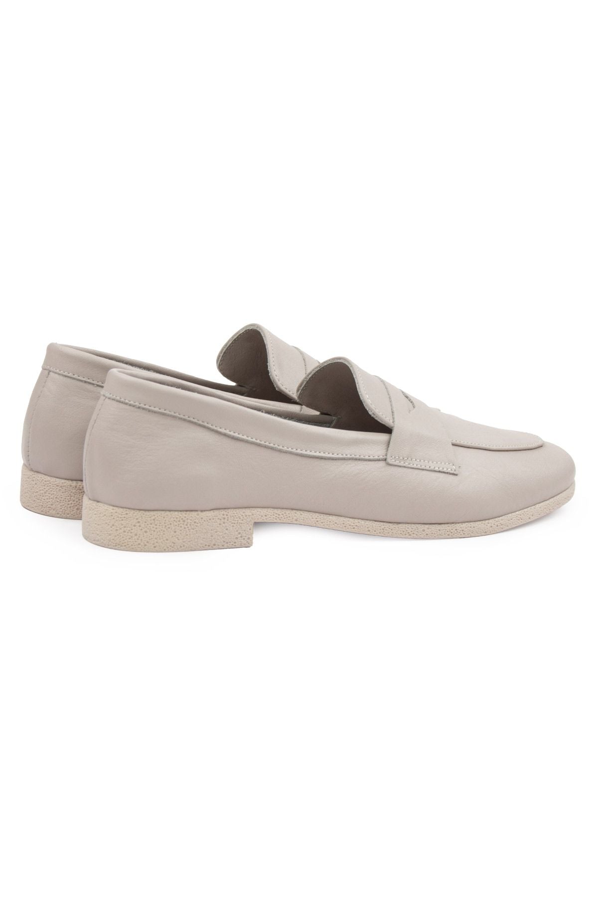 Hakiki Deri Kadın Loafer DG6043 Vizon