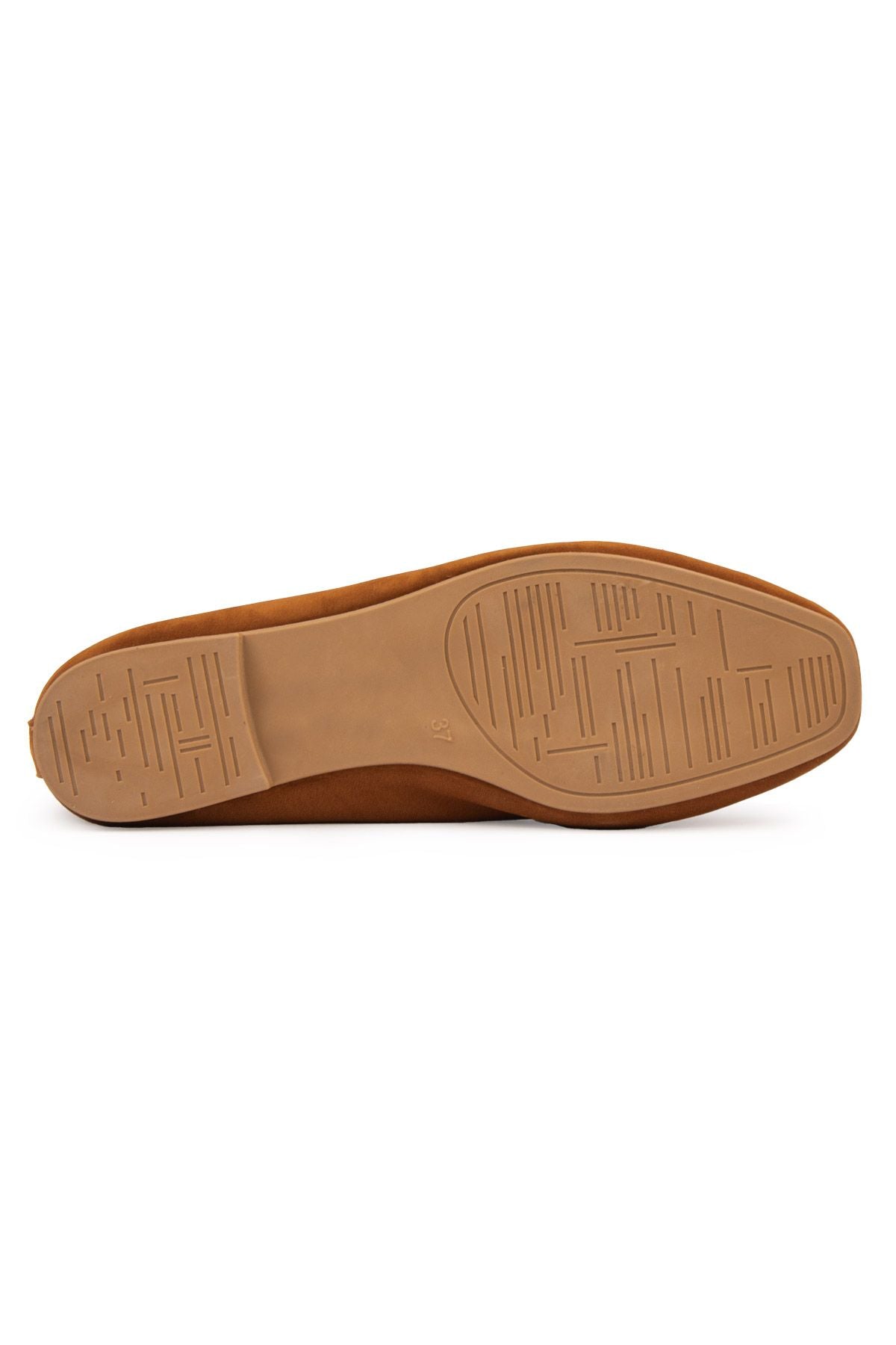 Hakiki Nubuk Kadın Loafer DG6044 Taba