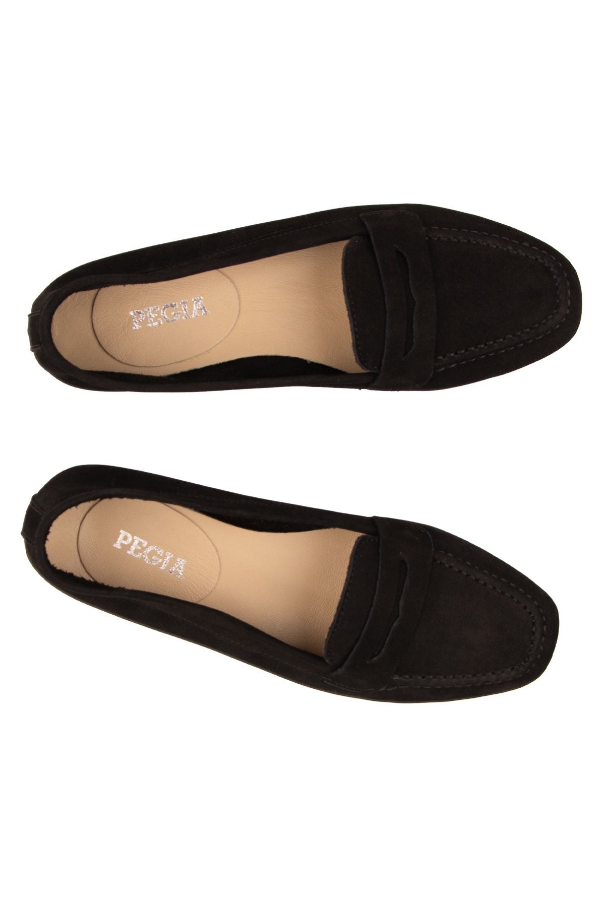 Hakiki Nubuk Kadın Loafer DG6044 Siyah