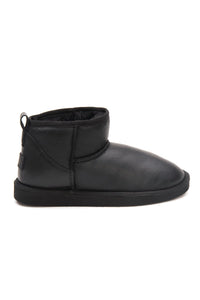 Genuine Leather Women's Mini Boot 191131 Black
