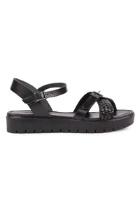Genuine Leather Women's Sandals DG6061 Black
