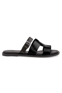 Genuine Leather Women's Slipper DG6056 Black