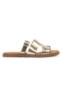 Genuine Leather Women's Slipper DG6056 Gold