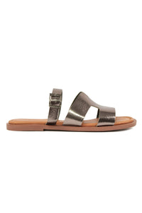 Genuine Leather Women's Slipper DG6056 Platinum