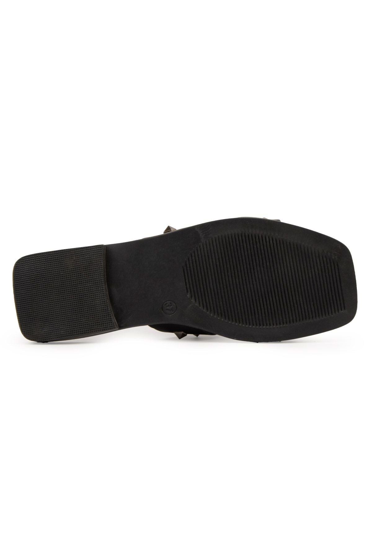 Hakiki Deri Kadın Terlik DG6057 Siyah