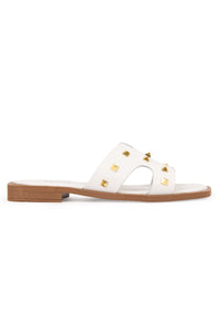 Genuine Leather Women's Slipper DG6057 White