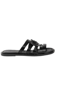 Genuine Leather Women's Slipper DG6087 Black