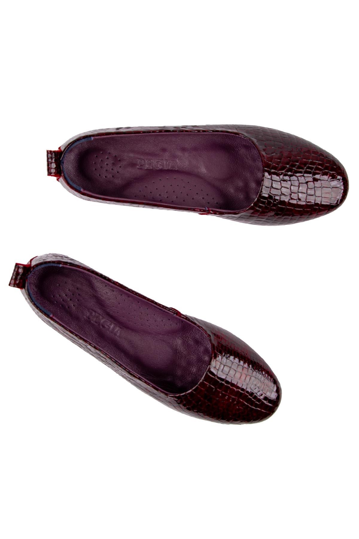 Hakiki Deri Klasik Babet DG6050 Bordo Kroko