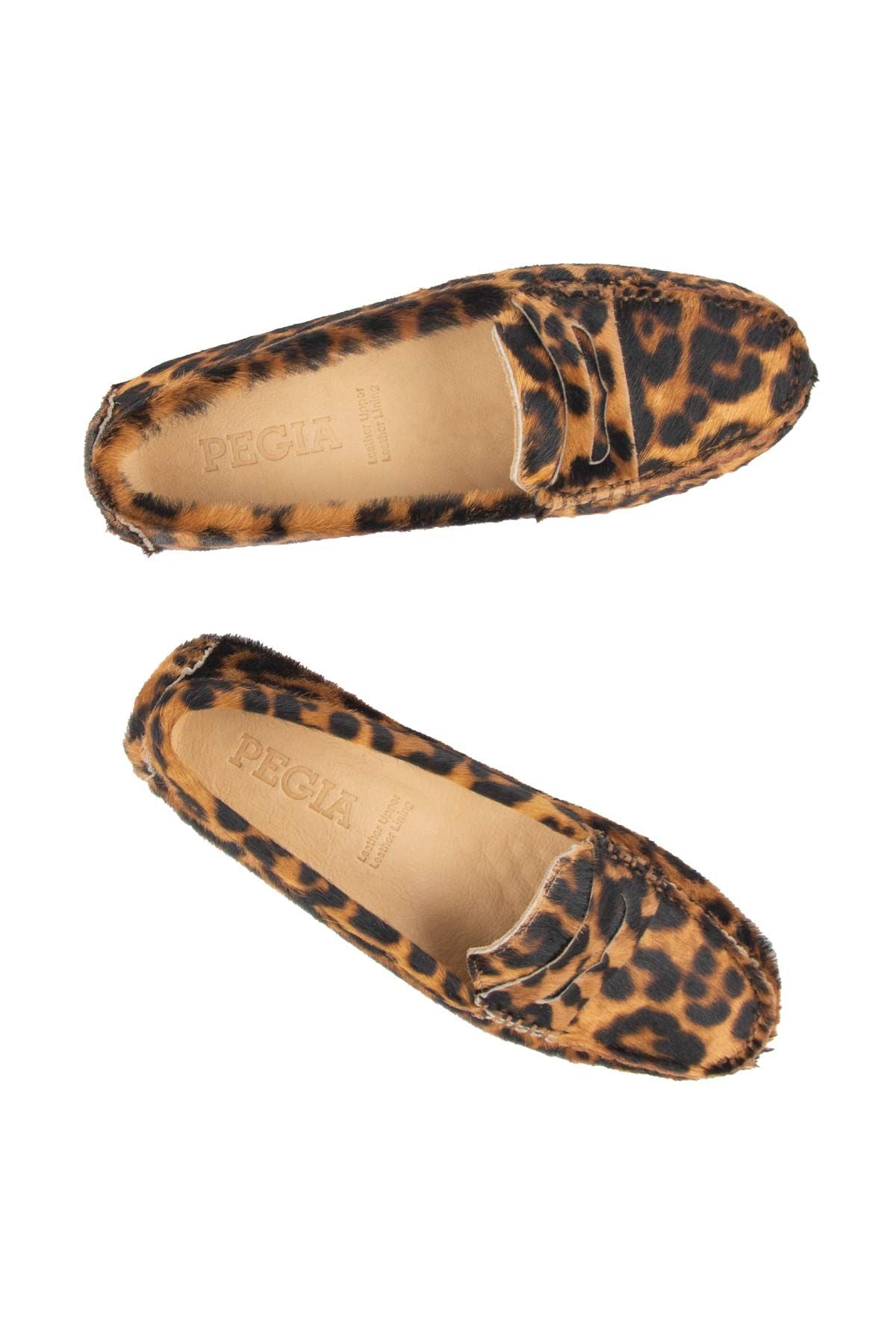 Hakiki Deri Loafer Ayakkabı 700917 Leopar