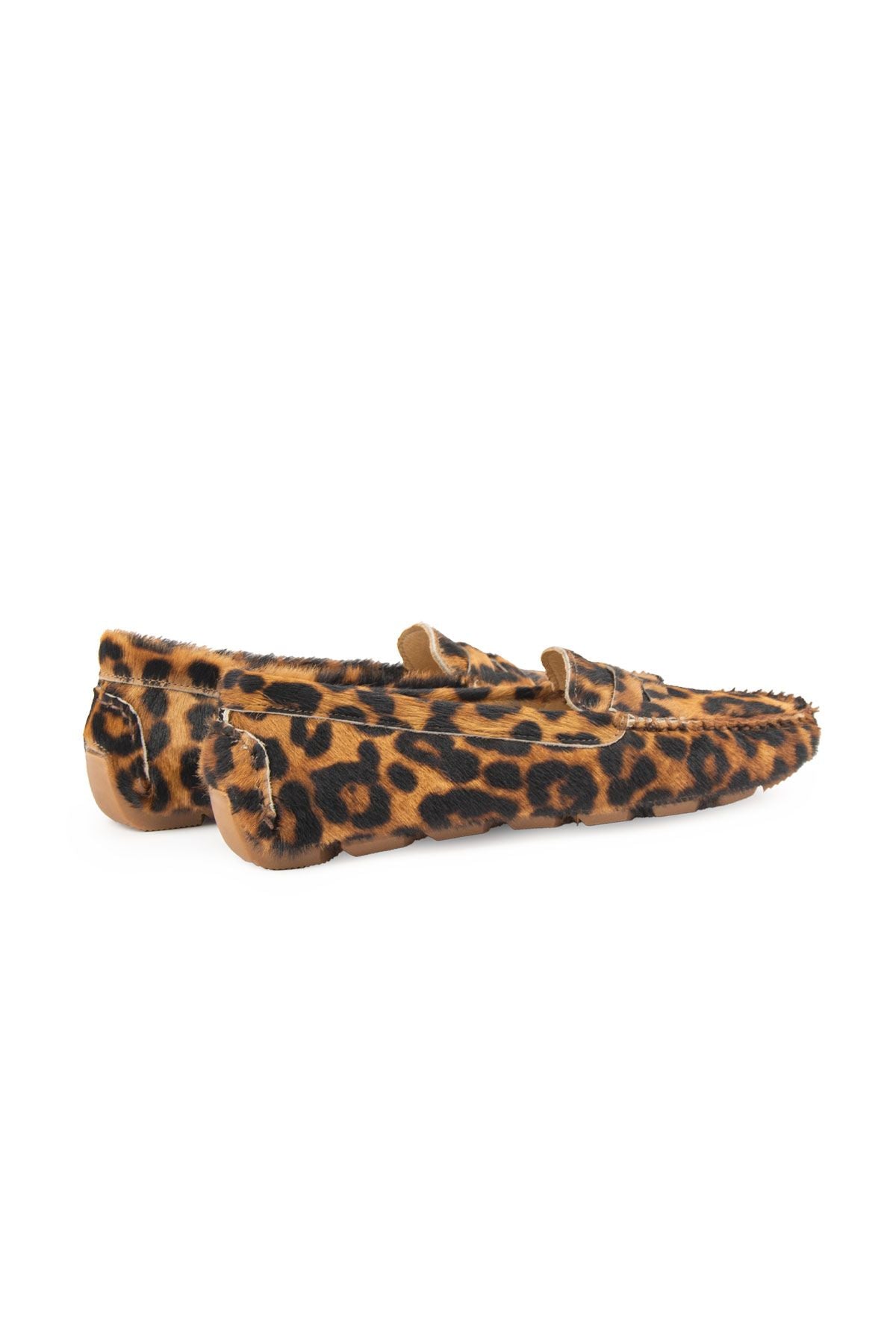 Hakiki Deri Loafer Ayakkabı 700917 Leopar