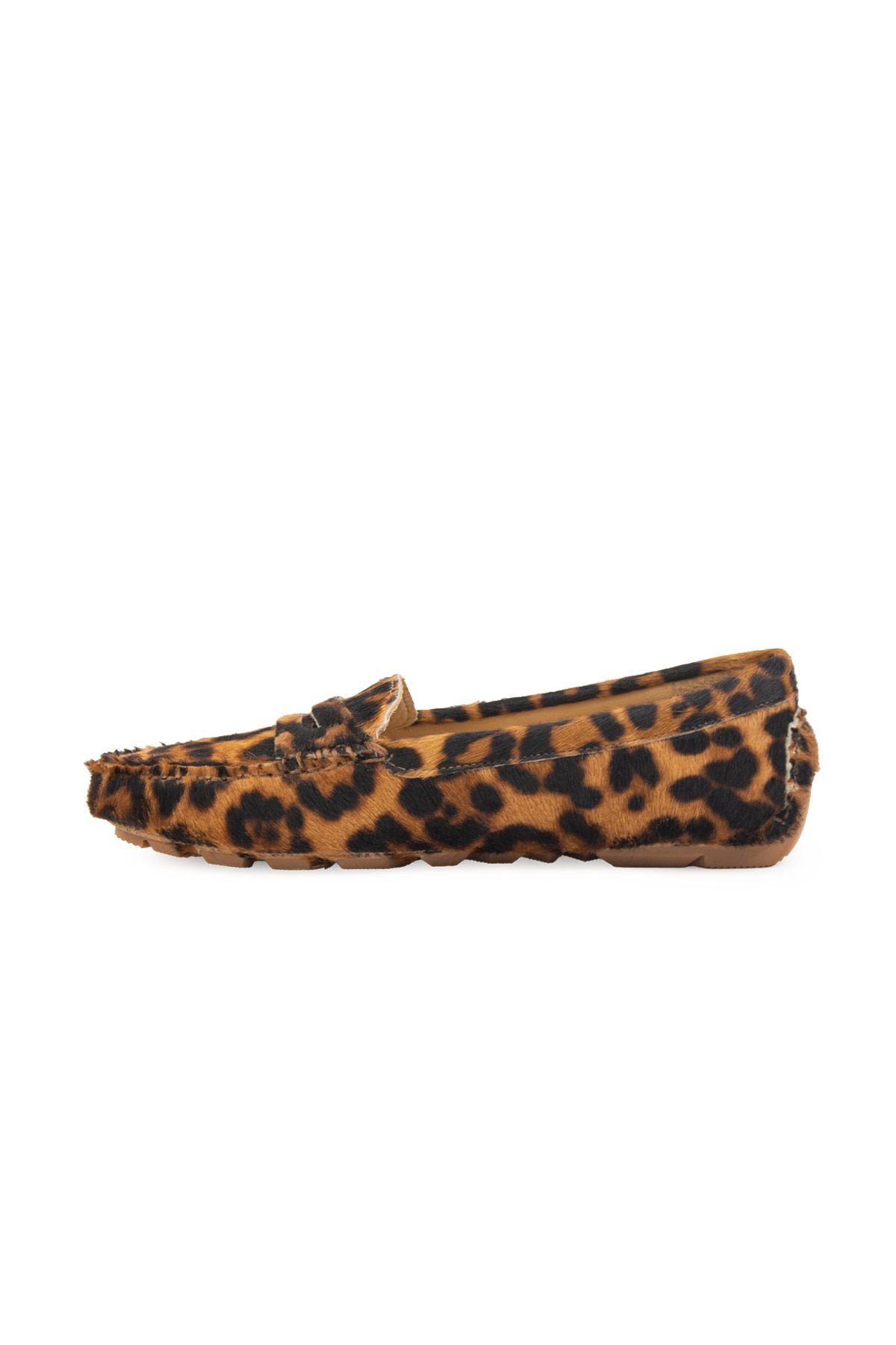 Hakiki Deri Loafer Ayakkabı 700917 Leopar