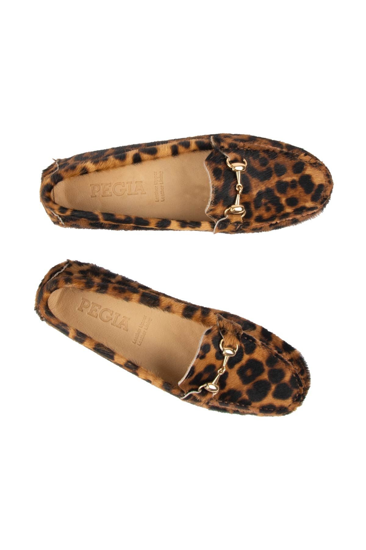 Hakiki Deri Loafer Ayakkabı 700918 Leopar