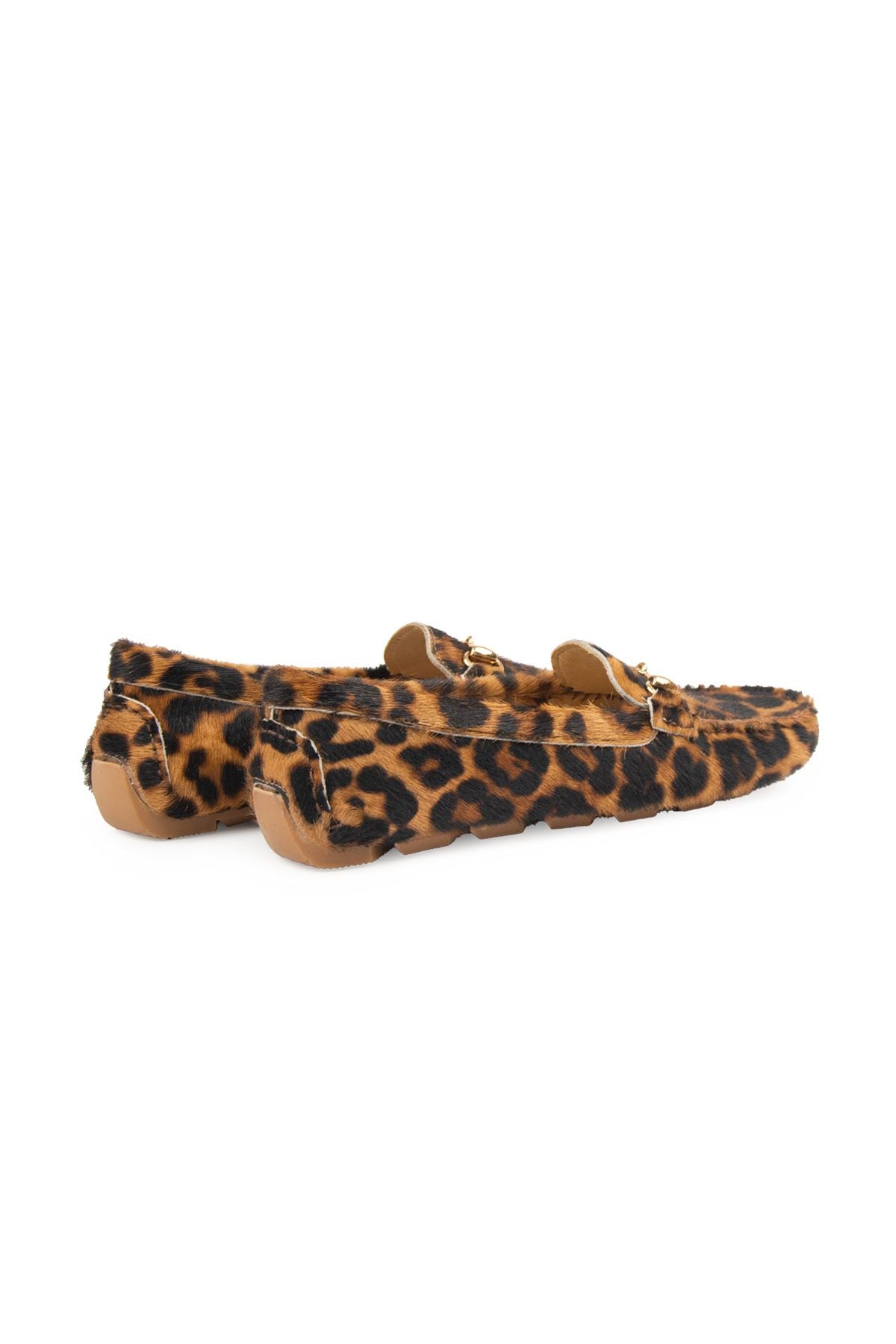 Hakiki Deri Loafer Ayakkabı 700918 Leopar
