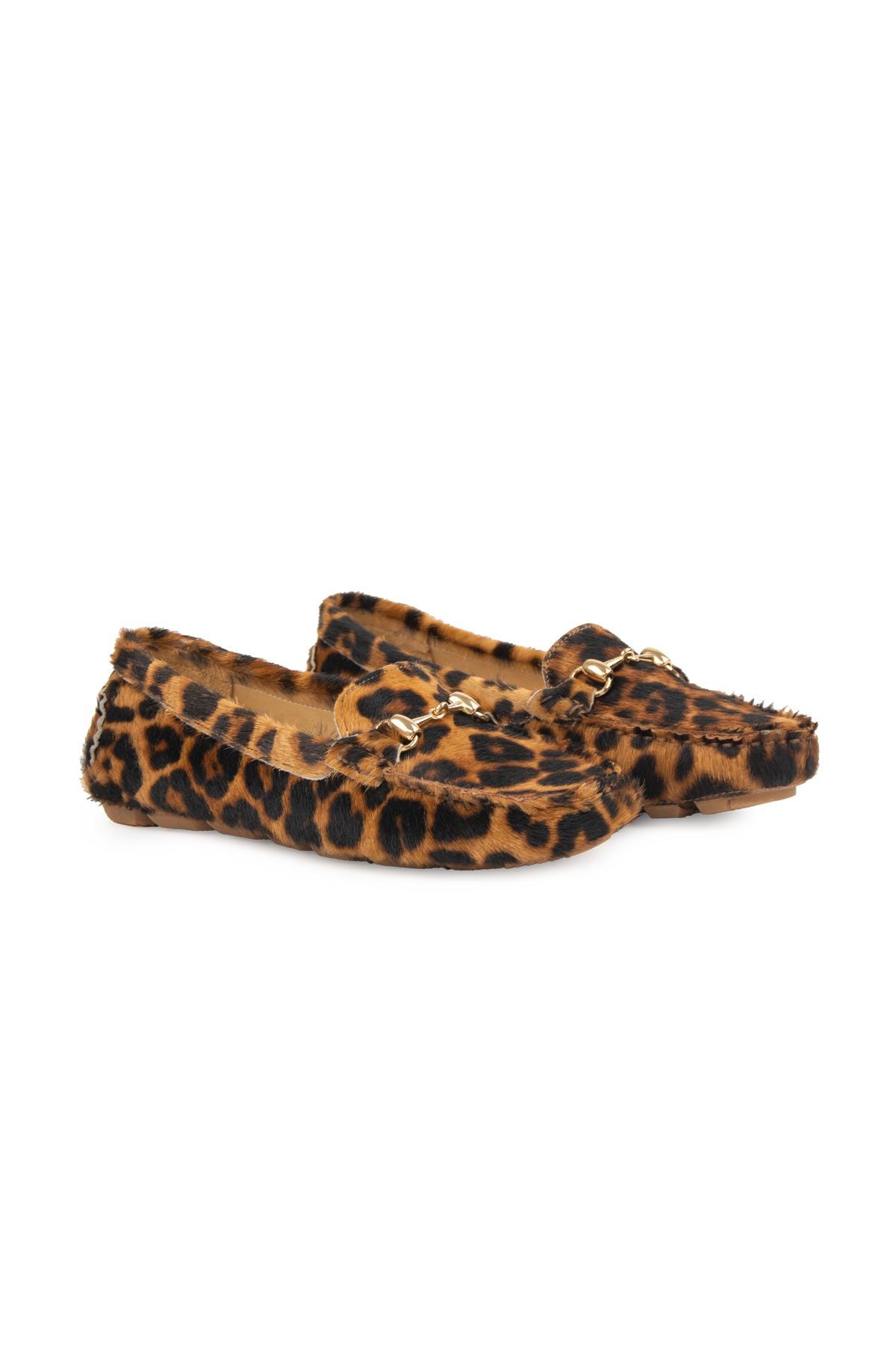 Hakiki Deri Loafer Ayakkabı 700918 Leopar