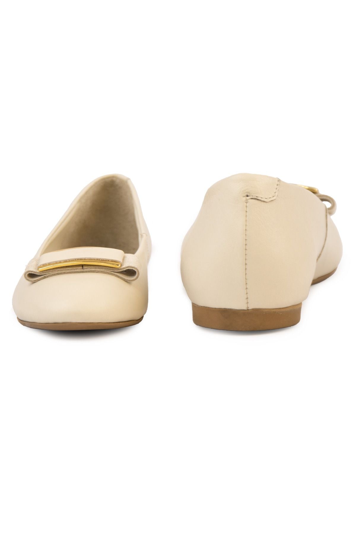 Hakiki Deri Tokalı Babet DG6048 Bej