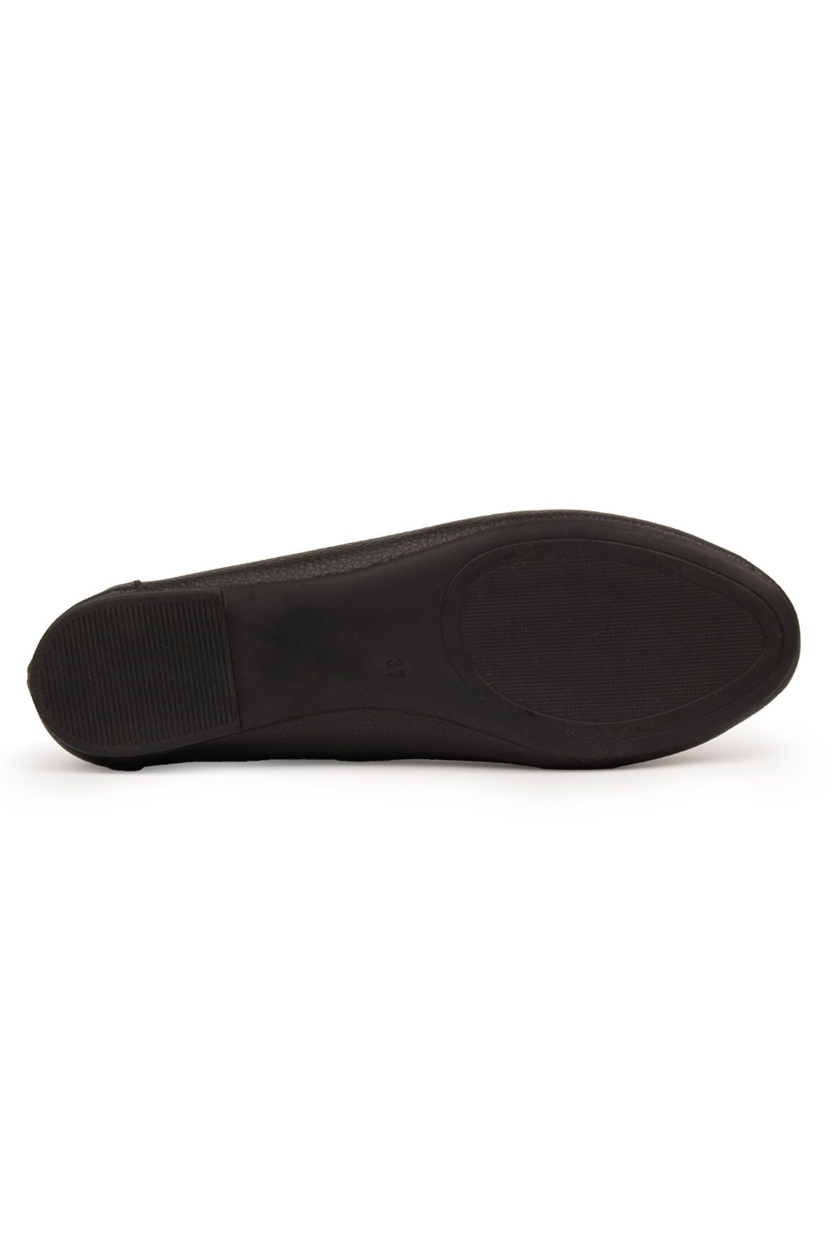 Hakiki Deri Tokalı Kadın Loafer DG6045 Siyah