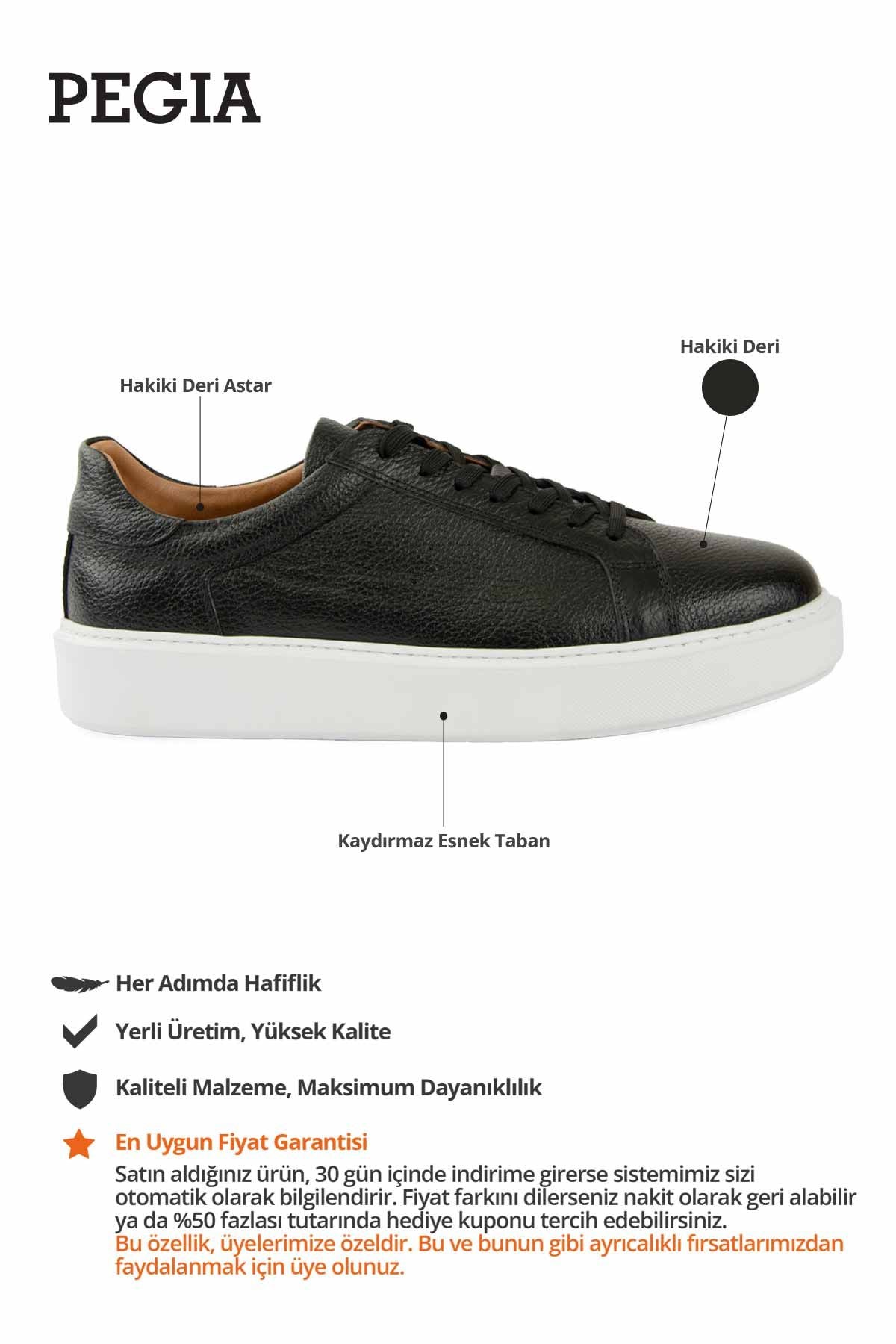 Hakiki Floater Deri Sneaker 500975 Siyah