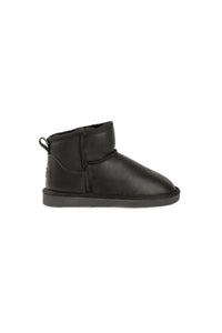 Children's Genuine Fur-Lined Leather Boot 186091 Black