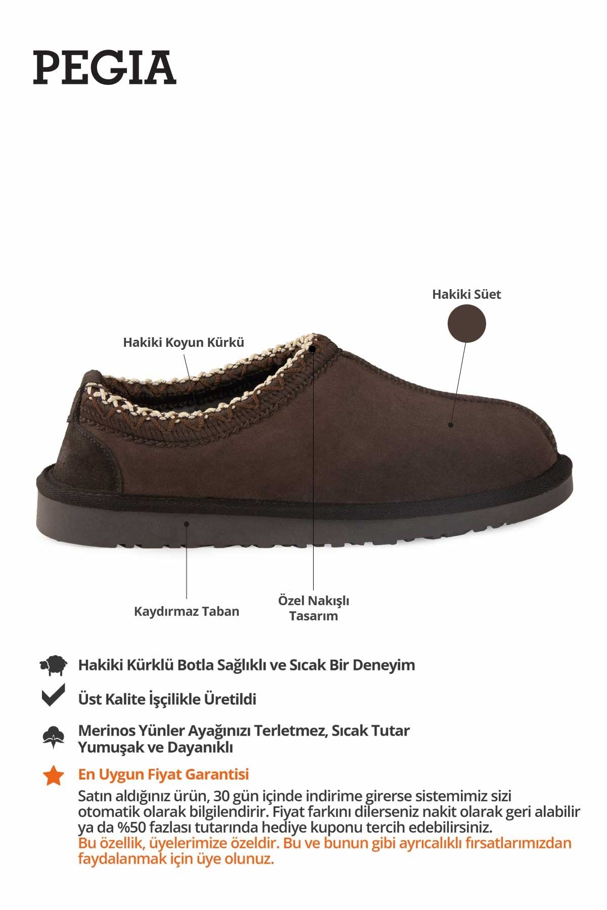 Hakiki Kürk Kadın Mini Bot 191162 Kahve