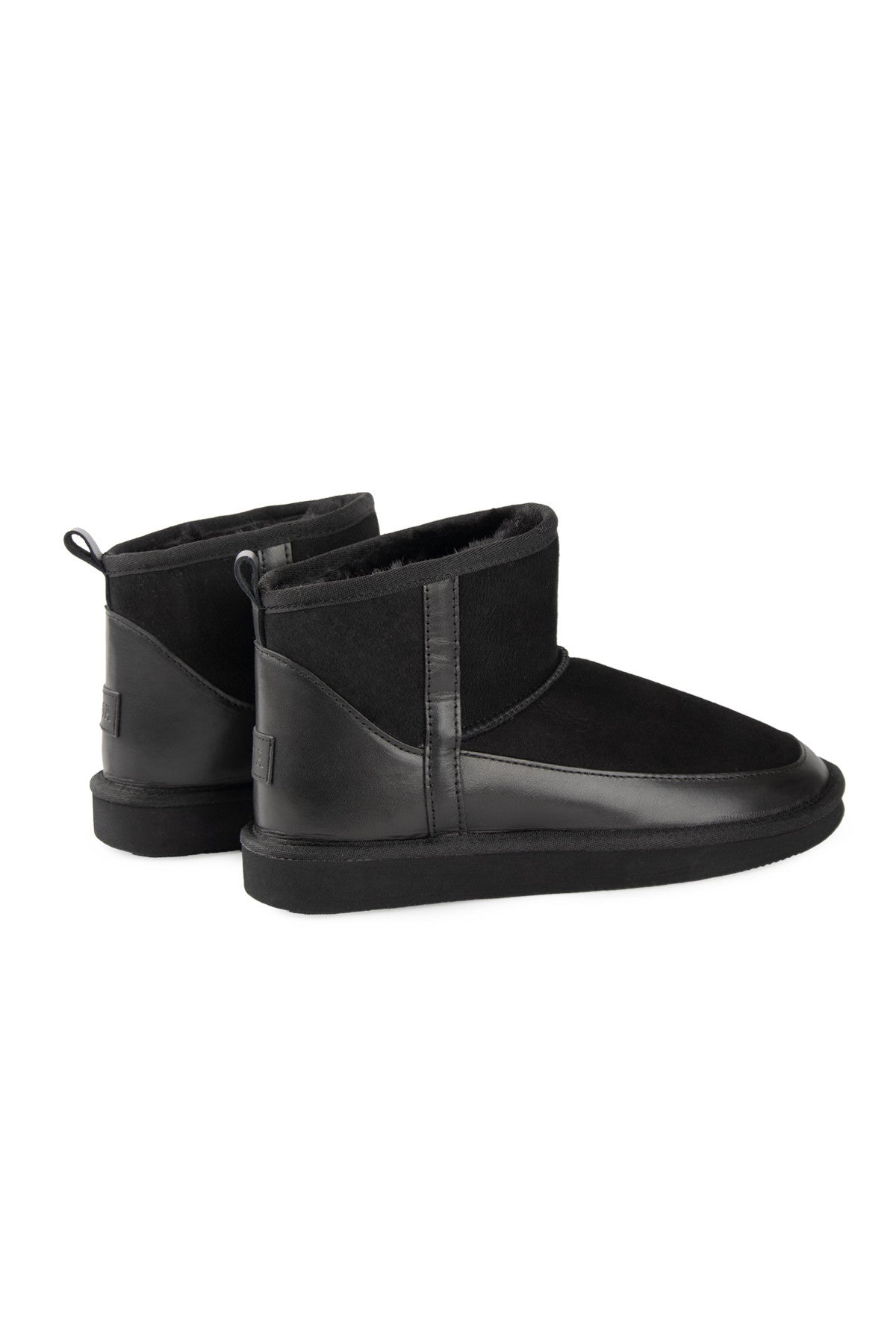 Hakiki Kürk Kadın Mini Bot 191166 Siyah