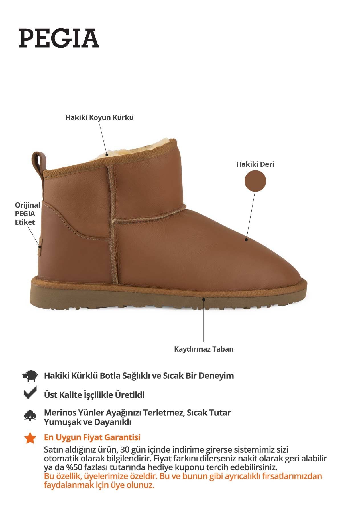 Hakiki Kürk Klasik Erkek Bot 375061 Taba