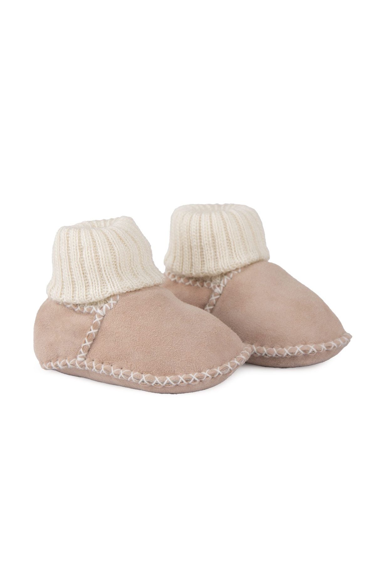 Hakiki Kürklü Bebek Patiği 141203 Pembe
