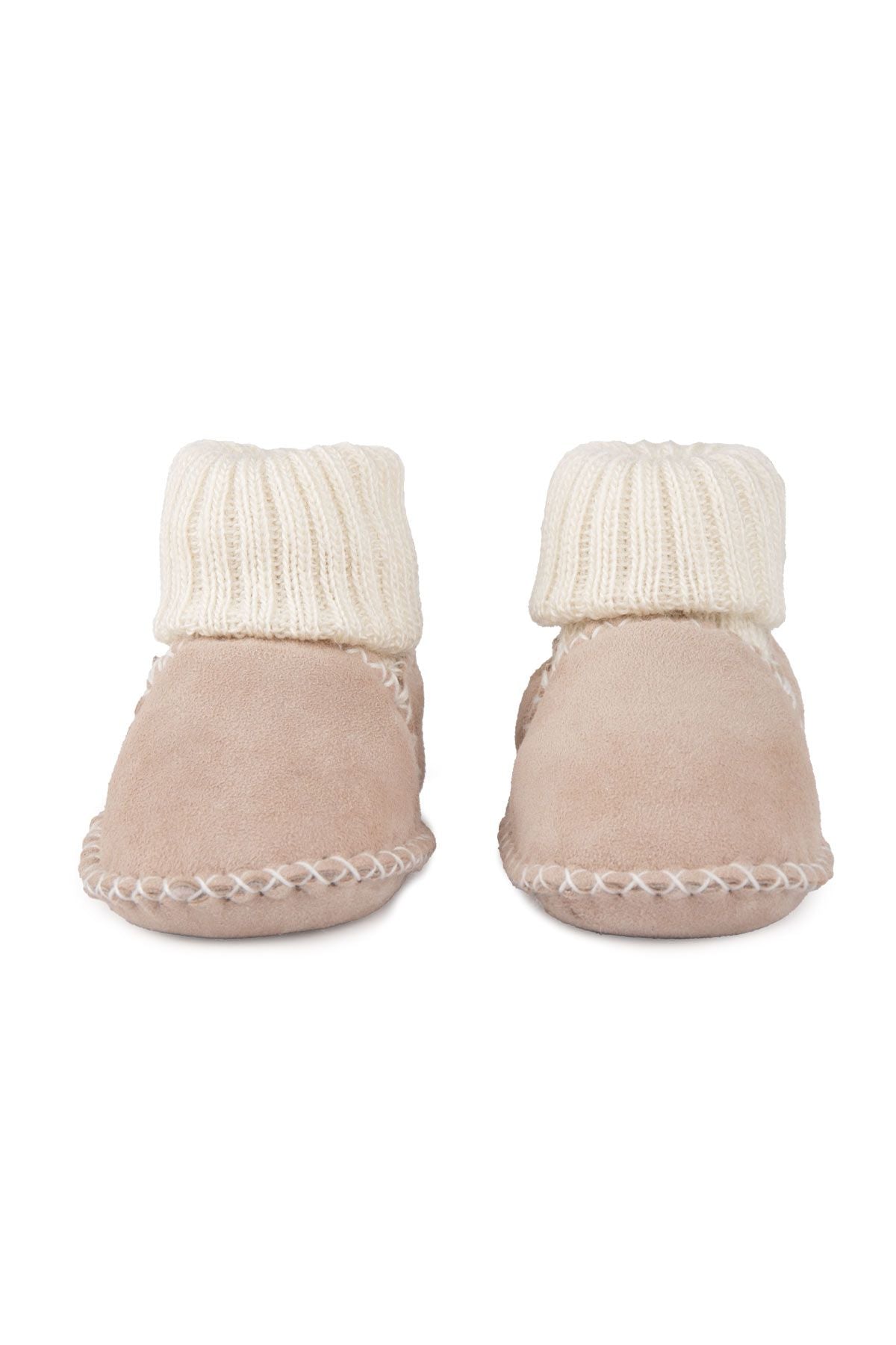 Hakiki Kürklü Bebek Patiği 141203 Pembe